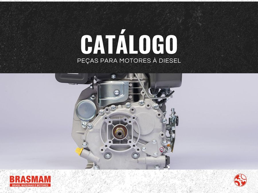 Capa do catálogo de peças para motores a diesel