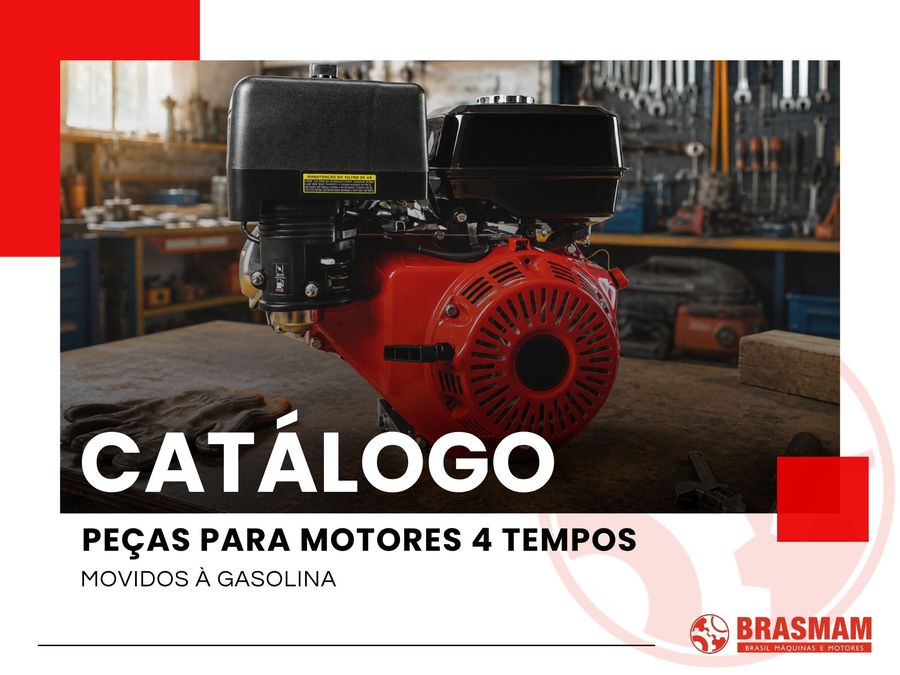 Capa do catálogo de peças para motores 4 tempos
