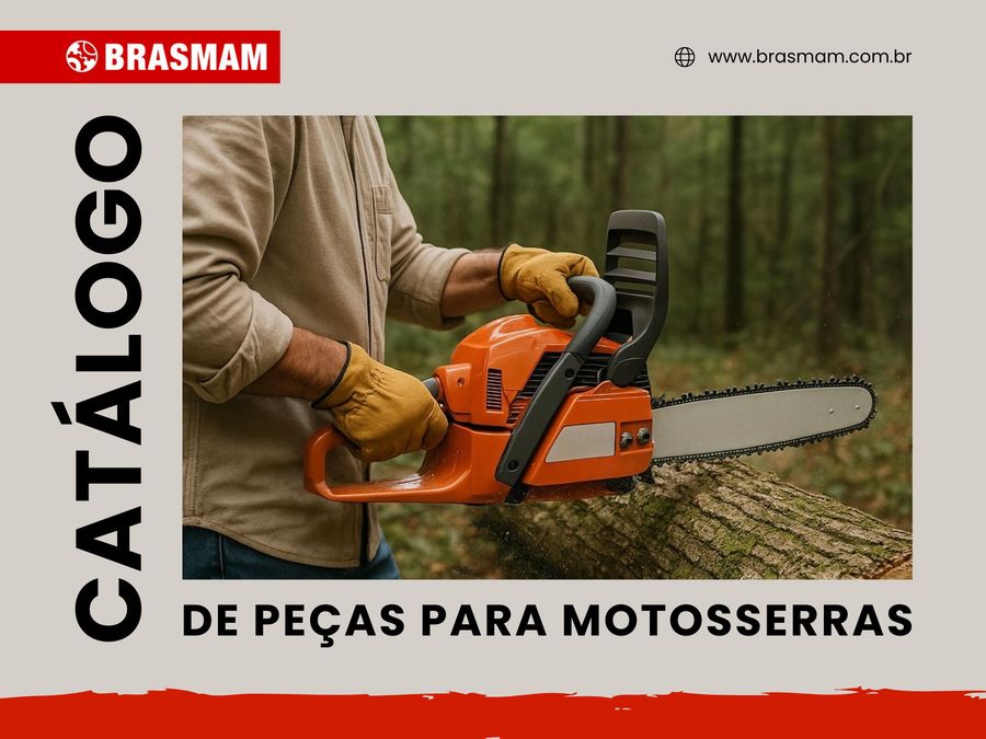 Capa do catálogo de peças para motosserras